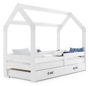Dětská domečková postel REGINA se šuplíkem 160x80 cm - bílá
