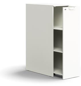 AJ Produkty Výsuvná skříňka QBUS, pravá, s úchytkou, 1250x400x800 mm, bílá