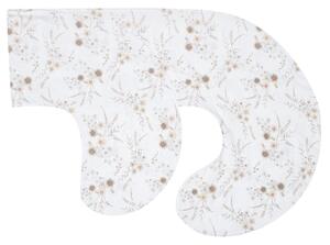 NEW BABY Povlak na kojící polštář ve tvaru C Květy bílý Bavlna 285 cm
