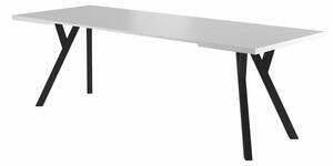 Rozkládací jídelní stůl 90-240 cm Marion (bílá + černá) (pro 8 a více osob). 1050483