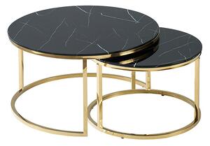 Konferenční stolek May (mramor + zlatá). 1050546