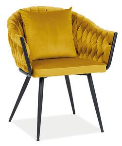 Jídelní židle Nobuko (žlutá + černá). 1050574