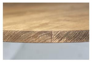 Kulatý jídelní stůl s deskou z neopracovaného mangového dřeva HMS collection, ⌀ 130 cm