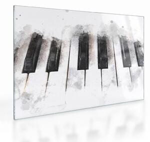 Skleněný obraz - Piano, aquarel (70x50 cm)
