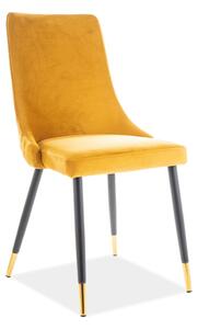Jídelní židle Polly (žlutá + šedá + zlatá). 1050723