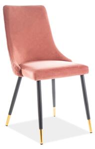 Jídelní židle Polly (růžová + šedá + zlatá). 1050725