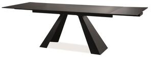 Rozkládací jídelní stůl 160-240 cm Shelia (černá + černá) (pro 8 a více osob)