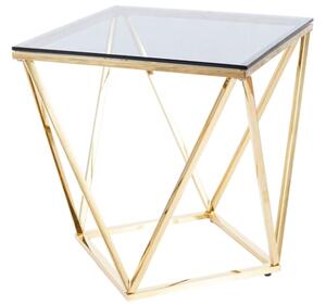 Konferenční stolek Sixta (sklo + zlatá). 1050813