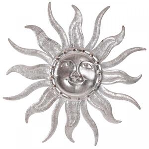 Autronic Slunce - kovová dekorace na zavěšení, barva stříbrná UM0820-SIL