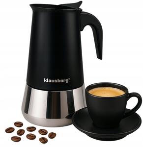 Nerezový kávovar na espresso 12 šálků černý/stříbrný Klausberg