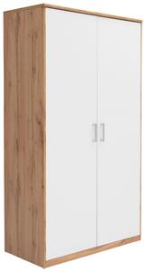 ŠATNÍ SKŘÍŇ S OTOČNÝMI DVEŘMI, bílá, dub wotan, 106/194/54 cm Xora - Šatní skříně