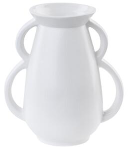 Váza na květiny KOROPI Keramika 19 cm Bílá