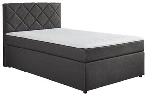 POSTEL BOXSPRING, 120/200 cm, antracitová Boxxx - Jednolůžkové postele, Online Only
