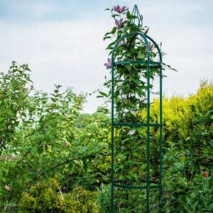 Kovová zahradní pergola 215x41cm kulatá pro popínavé rostliny