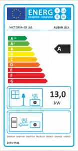 EEK A Kamna s XXL průzorem Victoria Rubin Lux Red - 13,0 kW