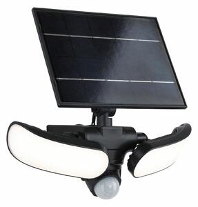 PAULMANN Solární LED osvětlení zdí Sonlig pohybové čidlo IP65 hranaté 286x137mm 3000K 2x9W antracit umělá hmota