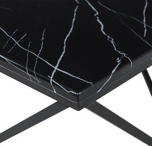 Konferenční stolek s mramorovým efektem černý MALIBU