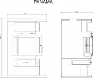 EEK A Rohová krbová kamna - Victoria 05 Panama 9,0 kW