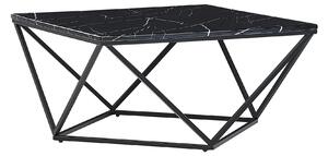 Černý konferenční stolek s mramorovým vzhledem MALIBU