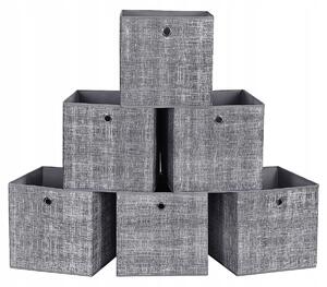 Úložné boxy Songmics šedé sada 6 ks