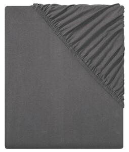 LIVARNO home Žerzejové napínací prostěradlo, 180–200 x 200 cm (tmavě šedá) (100362383004)