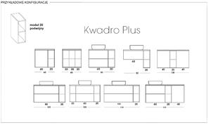 Elita Kwadro Plus skříňka 19.6x39.8x53 cm boční závěsné bílá 166717