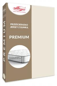Prostěradlo bavlněné s gumou 90x200 JERSEY VYSOKÁ GRAMÁŽ krémová ecru