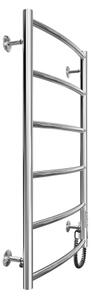 Koupelnový žebříkový radiátor CLASSIC 100W/230V 81x53cm nerez/lesklý chrom pravá