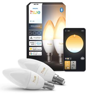 LED žárovka E14 B39 500lm SMART Zigbee White Ambiance Philips HUE 2 ks