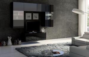 Obývací stěna Calabria C10 (černá) (bez osvětlení). 1051630