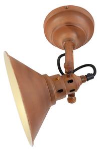 Průmyslová nástěnná lampa rez se zlatem - Rust