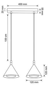 Brilagi - Lustr na lanku CONE DOUBLE 2xGX53/15W/230V zlatá