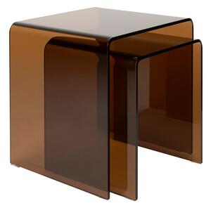 Skleněné odkládací stolky v sadě 2 ks 40x45 cm Vetro – Dutchbone