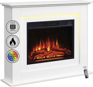 Elektrický krb BALDERIA Finn – výkon až 2000 W, bílý