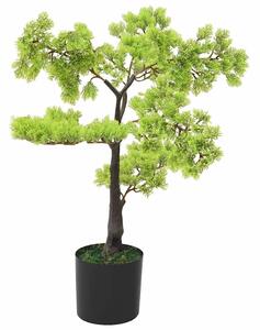 Umělá bonsaj cypřiš s květináčem 60 cm zelená 336319