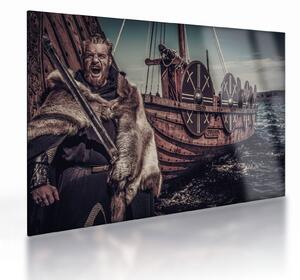 Skleněný obraz - Vikingský válečník (70x50 cm)