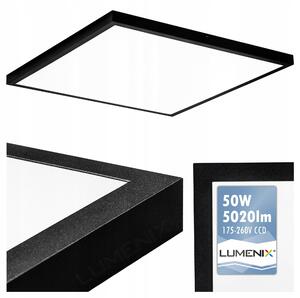 Čtvercová Stropní Svítidlo Lumenix 60 x 60 cm černá