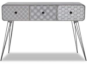 Odkládací stolek Modesto se 3 zásuvkami | šedý