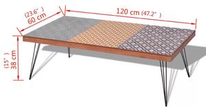 Konferenční stolek - 120x60x38 cm | hnědý