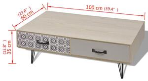 Konferenční stolek Boron - 100x60x35 cm | béžový