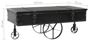 Konferenční stolek MDF a jedlové dřevo | 110x55x43 cm