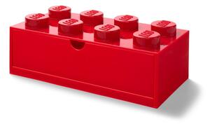 Červený stolní box se zásuvkou LEGO®, 31 x 16 cm