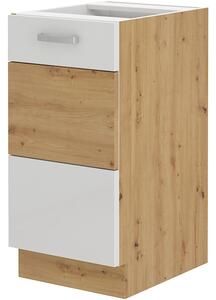 Dolní kuchyňská skříňka Arryn 40 D 1F BB (dub artisan + lesk bílý). 1024680
