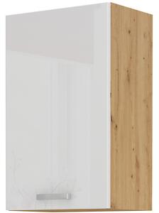 Horní kuchyňská skříňka Arryn 45 G-72 1F (dub artisan + lesk bílý). 1024684