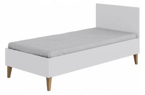 Dětská postel bez šuplíku KUBI - bílá 180x80 cm