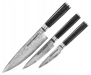 Samura Damascus Sada 3 Nožů - VG10, Rukojeti G10, Prémiová Dárková Krabička