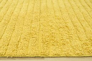 Bavlněný kobereček Kilim s třásněmi žlutý