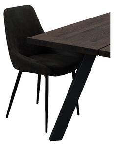 Tmavě hnědá polstrovaná jídelní židle Rowico Sierra