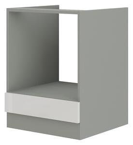 Dolní kuchyňská skříňka na rúru Brunea 60 D GAZ BB (šedá + lesk bílý). 1024979