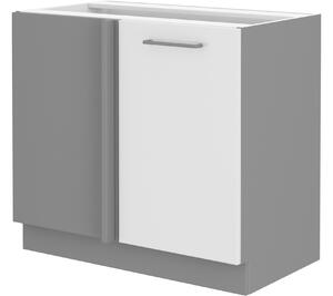 Dolní kuchyňská skříňka Brunea 105 ND 1F BB (šedá + lesk bílý). 1024981